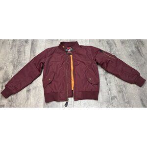 Spire Bomber Flight Aviator Jacket Boys Large 14 Quilted Thick Military Full Zip